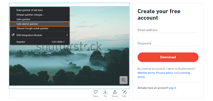 Cara Download Foto dan Vector Gratis dari Shutterstock