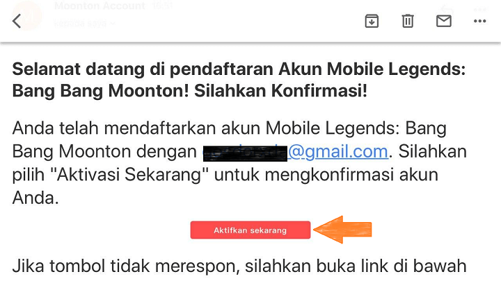 Aktivasi Akun Moonton Baru