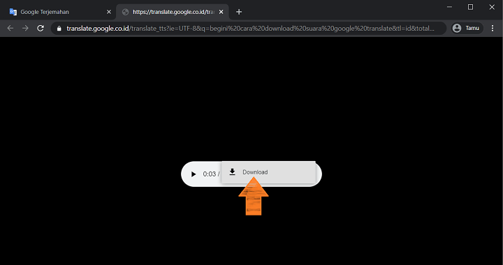 Menyimpan Audio Google Terjemahan Tanpa Aplikasi
