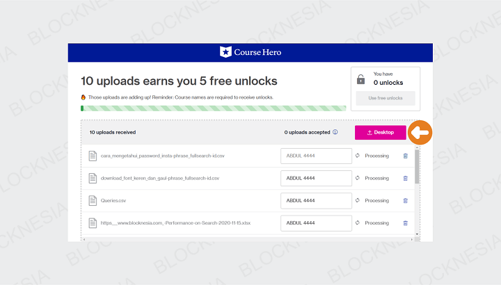 Lengkapi Dokumen Yang Sedang di Upload