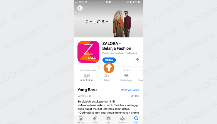 Mengetahui Nomor Resi di Zalora