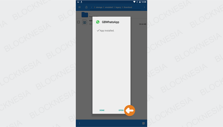 WhatsApp MOD Berhasil Terinstall