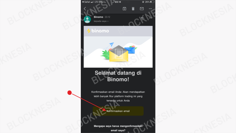 Pembuatan Akun Binomo Lewat Aplikasi