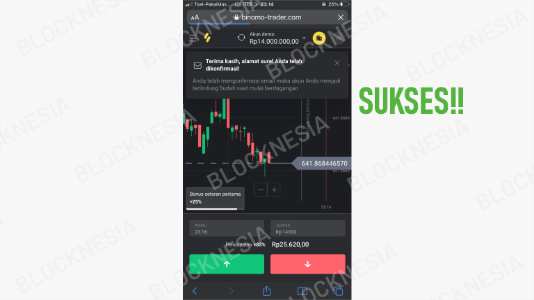 Trading dengan Akun Binomo