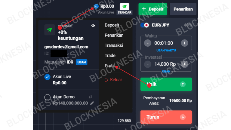 Cara Verifikasi Akun Quotex